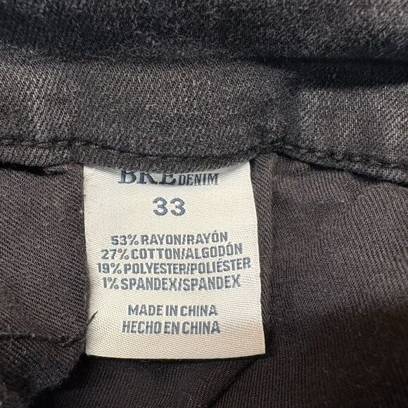 BKE Payton Jeans Size 33 Mid-Rise Ankle Skinny Distressed Stretch Black - Picture 7 of 7